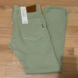 Scotch & Soda Men's Light Green Slim Jeans